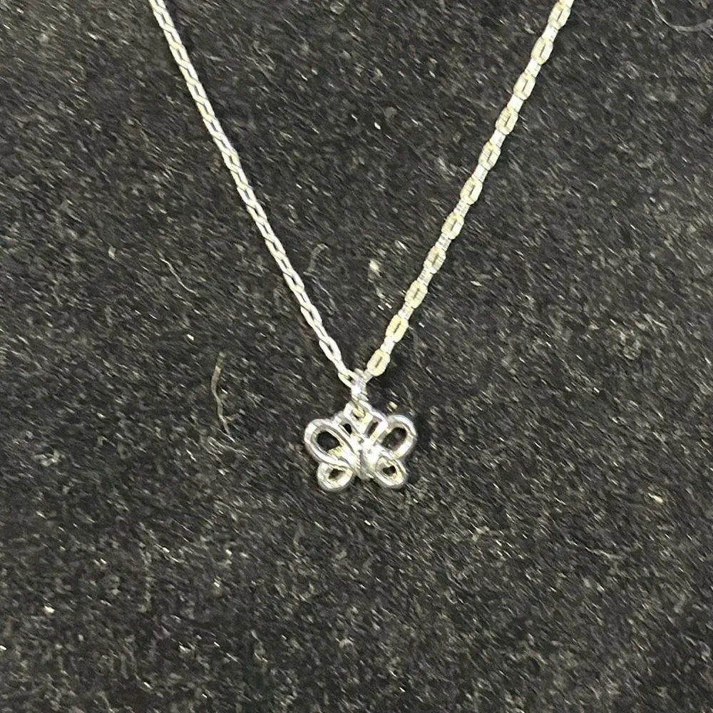 Avon Dainty Butterfly Necklace Faux Silver Pendant Jewelry Gift